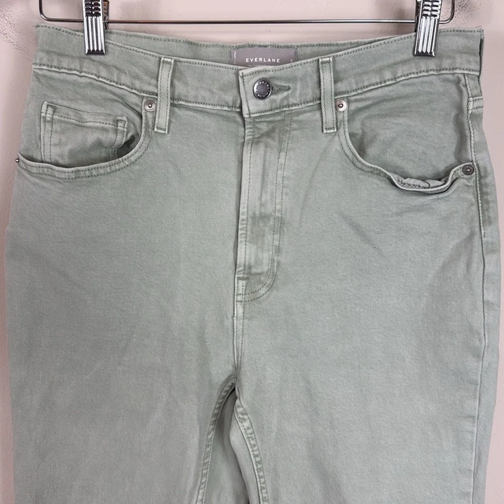 Everlane The Original Cheeky Crop Jeans Organic Cotton in Sage Green Size‎ 28